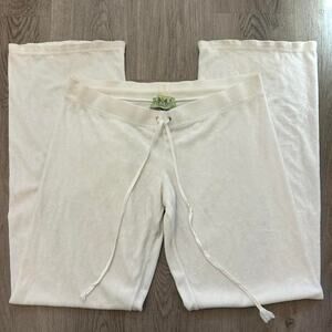 Vintage juicy couture white low rise flare tracksuit pants